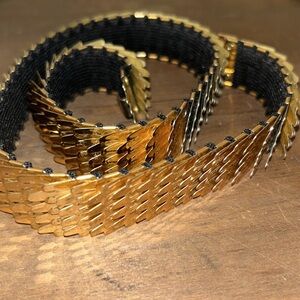 Vintage 80’s/90’s Stretchy Golden Mermaid Scales Belt